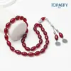 Pulsera de 33 Cuentas de Oración Tasbih, Pulsera de Cuentas de Oración para Festival, Pulsera de Cuentas de Oración de Oriente Medio, Cuentas de Oración de Aleación con Doble Cola