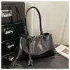 Comércio Exterior Europeu e Americano Grande Capacidade Fresca Feminina 2026 Novo Estilo Moda Simples Estilo Preguiçoso Casual Bolsa de Ombro Único de Mão Tote Bag