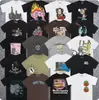 Hip-Hop Americano High Street Holgadas Estampadas con Letras Camisetas de Pareja para Hombre y Mujer Tendencia de Moda de Verano Cuello Redondo Mangas Cortas