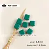 Accesorios acrílicos para cuentas cuadradas coloridas de agujero grande hechas a mano, accesorios para collares y ropa, materiales para accesorios de abalorios hechos a mano al por mayor