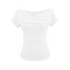 2025 Estilo de Verano Europeo y Americano Cuello de un Hombro Irregular Cuello Camiseta de Manga Corta Top Adelgazante Ajustado para Mujer Spice Girls