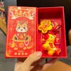 Chaveiro de Ano Novo 2026 Fique Rico Criativo Desenho Animado Cavalo do Zodíaco Pingente de Chave Pingente de Bolsa Pequeno Presente