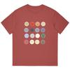 Camiseta de Manga Corta de Algodón Puro para Hombre Verano Suelta Moderna Estampado de Expresión Divertida Top de Cuello Redondo Camiseta de Algodón de Media Manga
