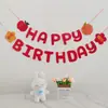 Bandera de feliz cumpleaños decoración de fiesta diseño de escena niño y niña de un año accesorios para fotos infantiles bandera colorida
