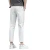 Pantalones casuales de otoño para hombre, estilo nuevo de outlet, versátiles, ajustados, de pierna recta, cónicos, negros para hombre