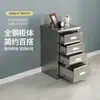 Gabinete de Herramientas para el Hogar con Ruedas, Gabinete de Almacenamiento para Dormitorio con Cerradura, Gabinete de Archivos Espesado de Acero Inoxidable 304, Gabinete de Almacenamiento para Balcón