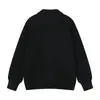 Suéter de Punto Nuevo Otoño 2026 para Hombre Manga Larga Color Sólido Estilo Pareja Cremallera Cuello Semiabierto Solapa Suelta Top