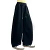 Calça de Moletom Feminina Primavera e Outono 2026 Nova Casual Estilo Coreano Calça Jogger para Meninas Mais Velhas com Punhos Curvos Tendência