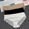 Bragas de Encaje para Mujer de Cintura Media que Cubren la Cadera con Pantalón, Amigables con la Piel, Cómodas, Entrepierna de Algodón Suave, Pantalón Transpirable y Suave