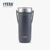 Tyeso Copo de Café Copo de Gelo Aço Inoxidável 304 Camada Dupla Isolado Copo de Água Portátil Carro Silicone Café