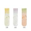 Calcetines Deportivos de Yoga para Mujer, Calcetines hasta la Mitad de la Pantorrilla, Calcetines de Algodón de Color Degradado, Silicona Antideslizante, Calcetines para Fitness Interior, Danza, Pilates