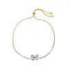 Pulseira de Borboleta Doce Elegante de Moda Personalizada de Luxo Leve para Mulheres Nicho Simples Temperamento Joia de Mão Exquisita Versátil de Alta Qualidade