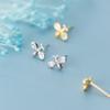Ailoqi s925 Brincos de Prata Feminino Japonês-Coreano Estilo Simples Bonito Pequeno Animal Abelhas Diamante Brincos Doces G3718