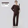 Conjunto deportivo casual de cuatro piezas para mujer, camiseta larga casual holgada de manga corta para gimnasio de corte ajustado y conjunto de pantalones deportivos rectos ajustados