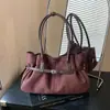 Bolso de mano retro de gamuza de nicho para otoño para mujer, nuevo bolso tote de moda 2026, bolso de hombro de gran capacidad para el día a día