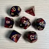 Juego de Dados Poliedros D&D con Patrón de Mármol, Color Mixto Transparente D4D6D8D10D12D20 Caras, Coc, Juego de Mesa, Juego de Siete Piezas