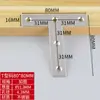 Peça de Conexão de Aço Inoxidável Conector de Placa de Madeira Peça de Fixação de Chapa de Ferro Peça Plana de Reforço Canto Preto Suporte em L Peça Reta Código T