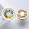 Novo produto série de reconhecimento de flores selo de pintura a fogo vegetal em relevo cabeça de selo de selo latão selo para diário flor de lírio flor de cerejeira