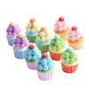 Nuevo llavero con pegatina para refrigerador de cupcakes de resina con comida grande, accesorios de bricolaje, mini adornos de cocina