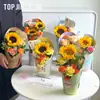 Caja Redonda Portátil Shangjin Caja de Regalo para Pintura al Óleo Caja de Regalo para Empaque de Flores Cono DIY Caja de Regalo para Arreglo Floral Caja para Macetas