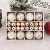 Ventas calientes transfronterizas creativas 6 juegos de 12 adornos de bolas navideñas pintadas colgante de decoraciones navideñas bola de plástico en caja