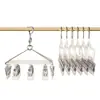 Tendedero de Calcetines con Múltiples Pinzas, Pinzas para Secar Ropa, Herramienta de Secado para Balcón, Tendedero de Acero Inoxidable con Almacenamiento, Ahorrador de Espacio