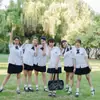 Uniforme JK Femenino Verano Estilo Japonés Estilo Preppy Camisa de Manga Corta Uniforme de Clase Estudiante de Secundaria Graduación Uniforme para Reunión Deportiva Traje