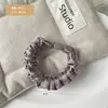 Scrunchie de Cetim Estilo Coreano para Mulheres, Elástico de Cabelo Plissado Simples e Elegante, Acessório de Cabelo Que Protege o Cabelo e Não o Danifica, Elástico de Cabelo de Alta Elasticidade