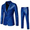 Traje de Lentejuelas Bronceado para Hombre Disco cos Fiesta Escenario Club Nocturno Brillante Genial Traje de Actuación traje