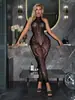 Ropa Íntima Erótica de Red Transfronteriza Europea y Americana Body Sexy Patrón Retro Pijama Adelgazante Sin Entrepierna Espalda Abierta Ropa Ajustada w885