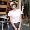 232 Camiseta de Manga Corta Camisa Base para Mujer Verano Blanca Ajustada Cuello Redondo Top con Verde Matcha Nuevo Trbottomy