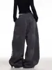 Pantalones Casuales con Degradado Lavado Retro 2025 para Hombres y Mujeres, Pantalones de Chándal Ajustados y Holgados con Letras Pintadas tipo Spray Americano y Cimitarra