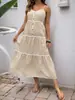 Falda Larga con Tirantes de Venta Caliente Transfronteriza Europea y Americana de Tiktok 2026 Nuevo Vestido Casual de Verano sin Mangas a Rayas para Mujer