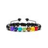 Amazon Cadena Oro Joyería Pulsera Piedra Volcánica Turquesa Tigre Yoga Pulsera Trenzada Yoga Energía Servicio Transfronterizo