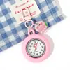 Reloj Llavero de Silicona Lindo Colgante para Mochila Escolar de Estudiante Reloj con Manecillas Luminosas Reloj Electrónico para Examen para Mujeres