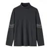 Blusas de Veludo Dupla Face Outono e Inverno Gola Alta Meia Masculinas e Femininas Negócios Slim Camada Base Interna Quente Camiseta Masculina de Manga Longa