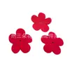 Pajarita Roja con Textura de Flor de Cinco Pétalos y Palabras de Bendición Accesorios para el Cabello Antiguos Hechos a Mano para Año Nuevo Materiales