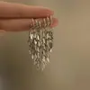 Pendientes de Borla de Espigas de Trigo para Mujer, Nicho, Nueva Llegada, Pendientes Ligeros de Lujo, Largos, Exagerados, Elegantes para Rostro Delgado para Mujer
