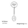 Llavero de Cadena de Acero de Titanio Tendencia de Personalidad Colgante Ovalado de Libélula Unisex Llavero de Acero Inoxidable 304