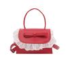 Bolsa de Mão Nicho Fresca, Doce e Fashion com Laço para Mulheres 2025 Nova Tendência Mini Bolsa Quadrada Pequena de Ombro Transversal