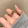 Lindo Divertido Anillo de Perro de Primavera Moda para Mujer Personalidad Sentido de Alta Gama Anillo Diseño Nicho Viento Frío Comida Anillo de Dedo Trendy