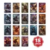 Compra Directa Transfronteriza de 18 Tarjetas/Paquete de Animal Warrior Fantasy Citas Motivacionales Arte de Pared Decoración de Regalo Tarjetas de Arte Inspiradoras