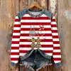2026 Nueva Sudadera con Cuello de Mezclilla de Payaso Impresa en 3D Estilo Europeo y Americano Transfronterizo para Mujer, Jersey de Manga Larga, Tendencia de Estilo Holgado para Vacaciones
