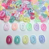 Transfronterizo Nuevo Cristal Luminoso Aurora Letras Digitales Hecho a Mano DIY Accesorios para Manicura Joyería de Uñas de Resina Venta al por Mayor