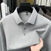 Camisa polo de manga larga con mezcla de lana transfronteriza para hombre, nuevo estilo otoño 2026, cuello camisero, color liso, camiseta básica casual para hombre