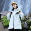Estándar Nacional GB32614 Chaqueta de Senderismo para Exteriores de Dos Piezas con Forro Polar 3 en 1 para Mujer Abrigo Impermeable Cortavientos para Hombre