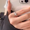 Anel de Gato Olho Doce Elegante Estilo Coreano Aberto Ajustável Anel de Dedo para Dieta Simples Versátil Estilo Celebridade da Internet