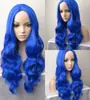 Foto Real de Cabelo Longo Cacheado com Raia no Meio, Peruca Multicolorida, Peruca de Carnaval de Halloween, Venda de Fábrica