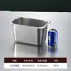 Cuencos de acero inoxidable para servir, recipientes rectangulares con tapa, recipientes comerciales para alimentos, carritos de comida rápida, cuencos para servir en buffet, platos cuadrados, cajas