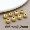 Color Liso Cuentas Doradas Tradicionales 3-8mm Cuentas Espaciadoras Sólidas Cuentas Sueltas Pulsera con Cuentas Hecha a Mano DIY Collar Accesorios de Joyería